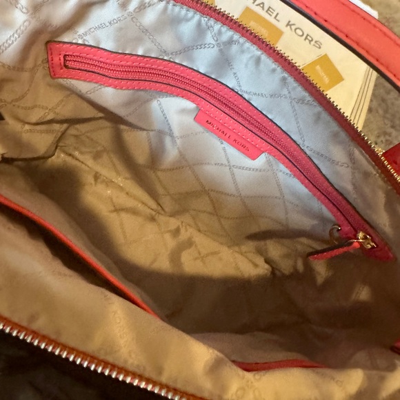 Michael Kors Pink and Brown Logo Tote Authentication  shown in pictures - Picture 4 of 7